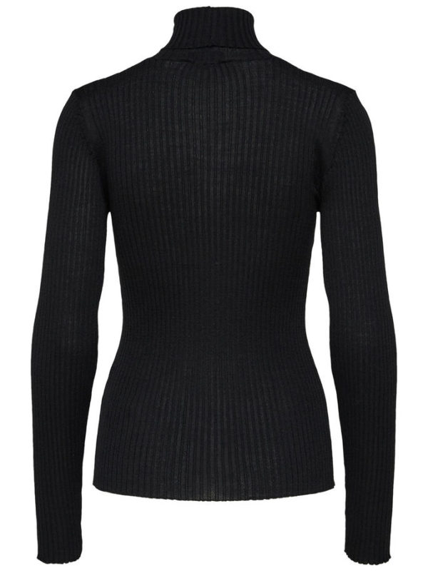 Selected Femme Costa rib rollneck black