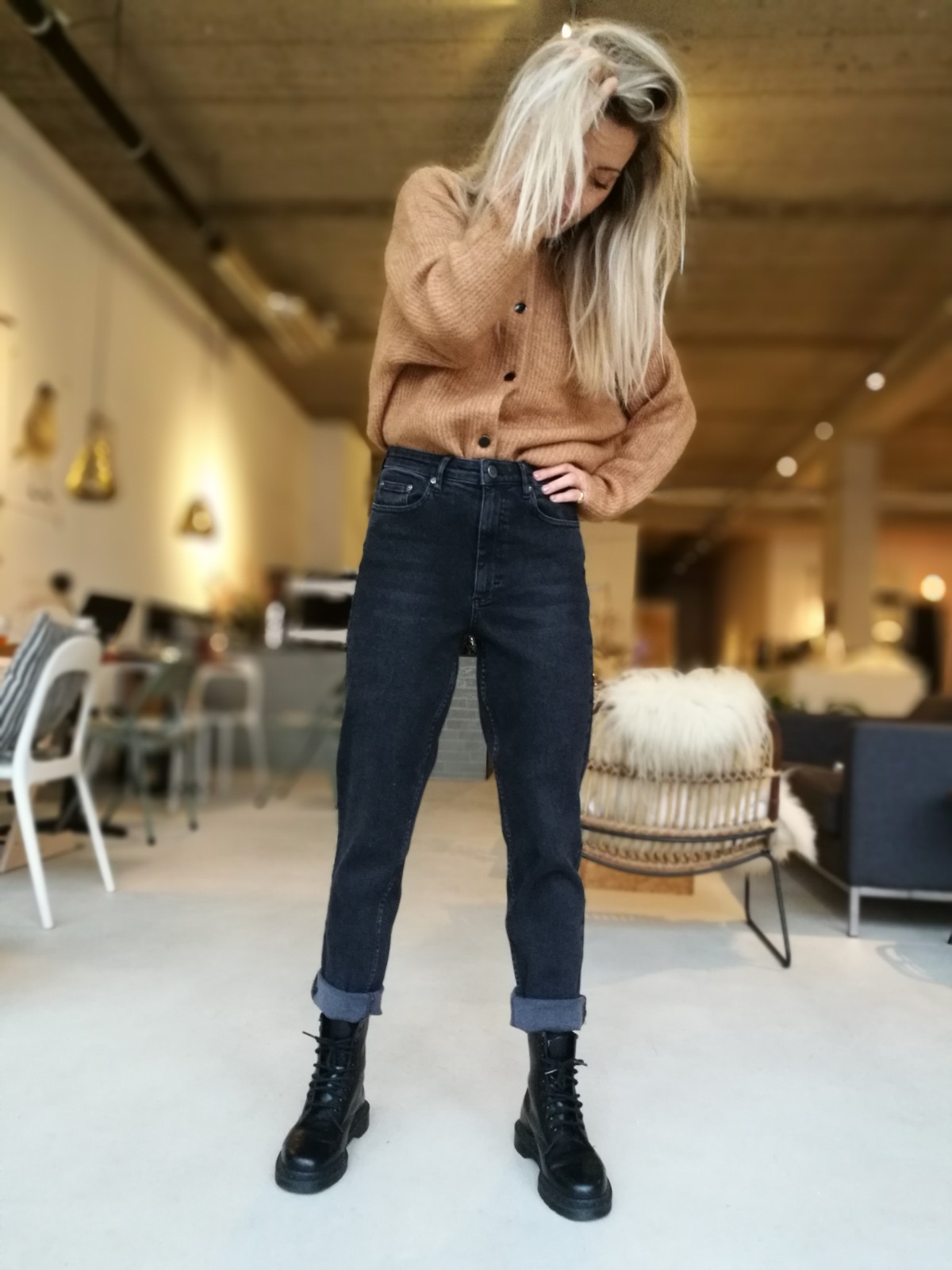 Vlak Promotie heilig Gestuz Astrid Mom jeans black – Studione9en