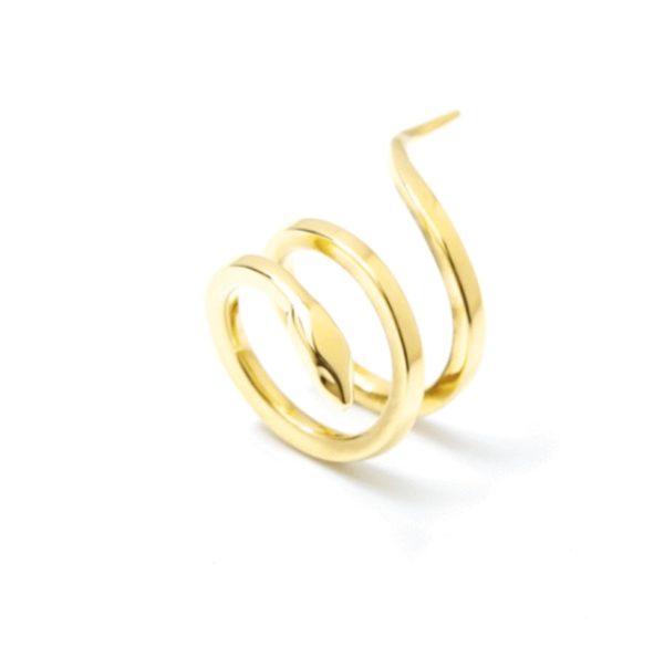 MvdT collection double snake ring brass