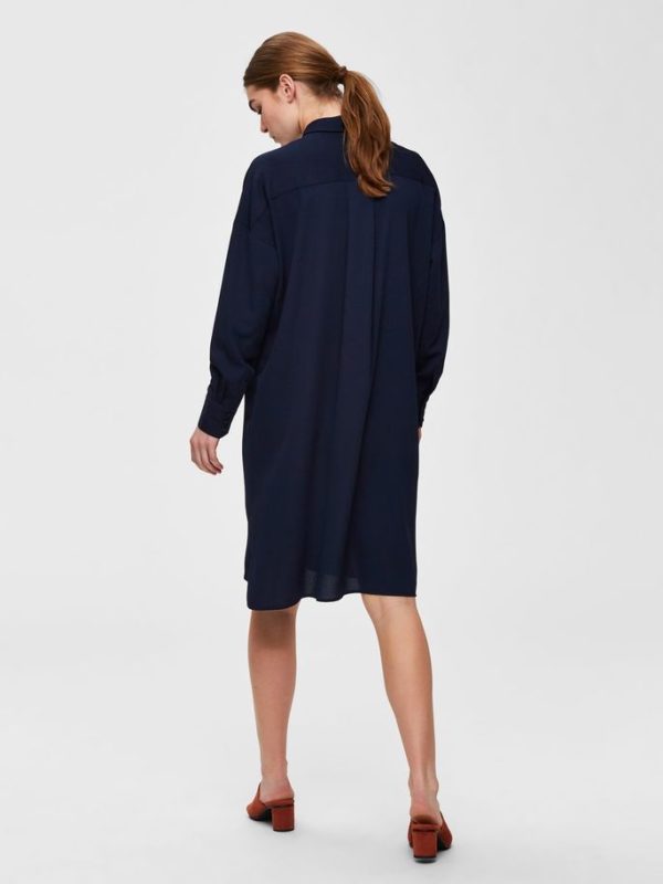 Selected Femme Dorit Tonia shirt dress night sky