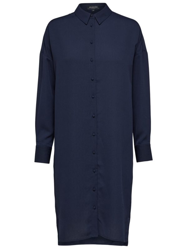 Selected Femme Dorit Tonia shirt dress night sky