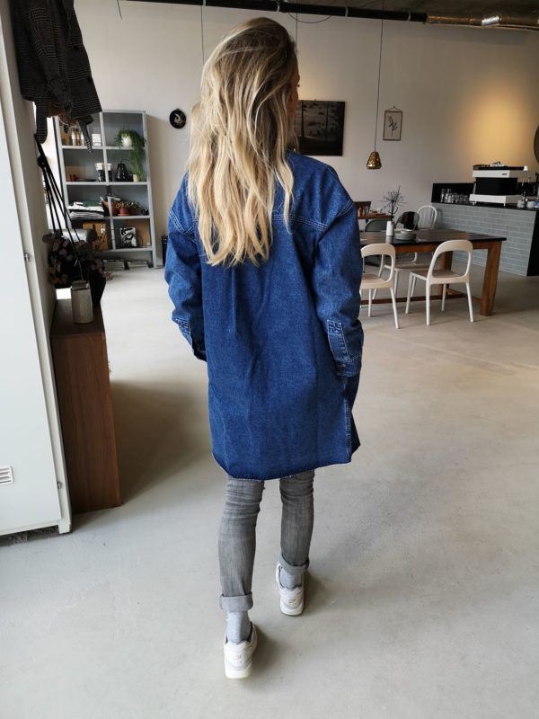 Selected Femme Hanna long denim shirt jacket