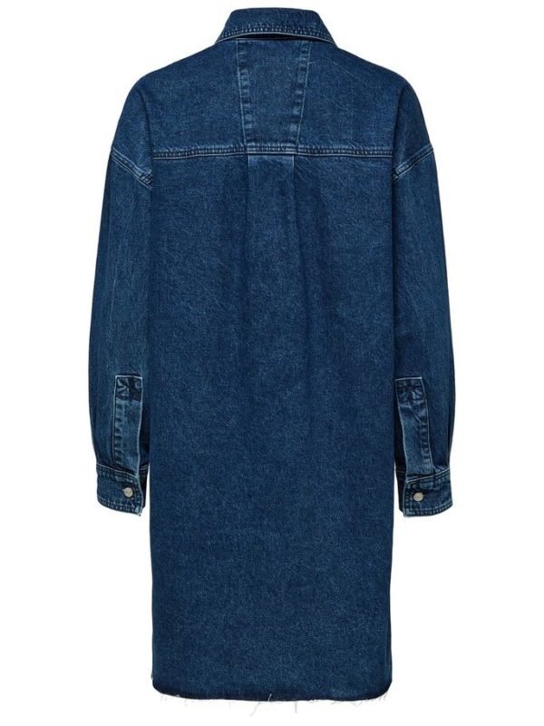 Selected Femme Hanna long denim shirt jacket