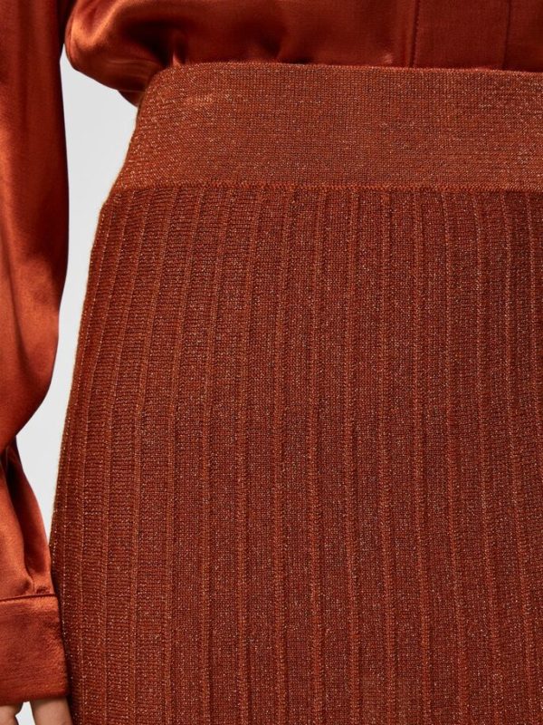 Selected Femme Zamba skirt Ginger bread