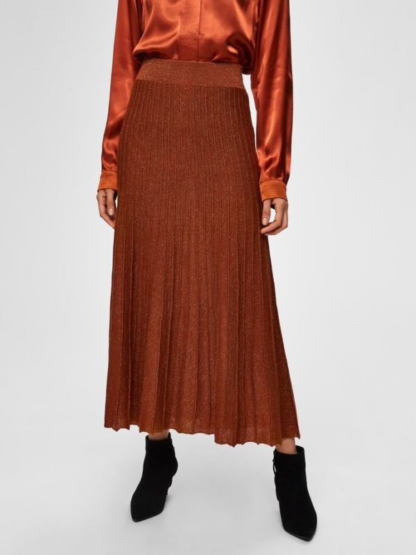Selected Femme Zamba skirt Ginger bread