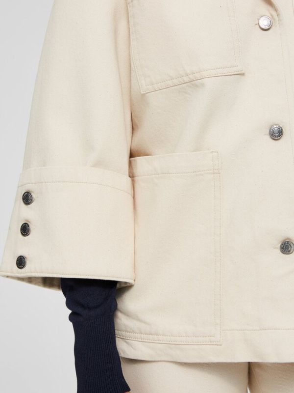 Selected Femme Helena denim jacket White