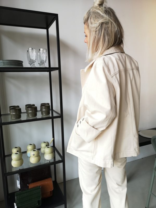 Selected Femme Helena denim jacket White