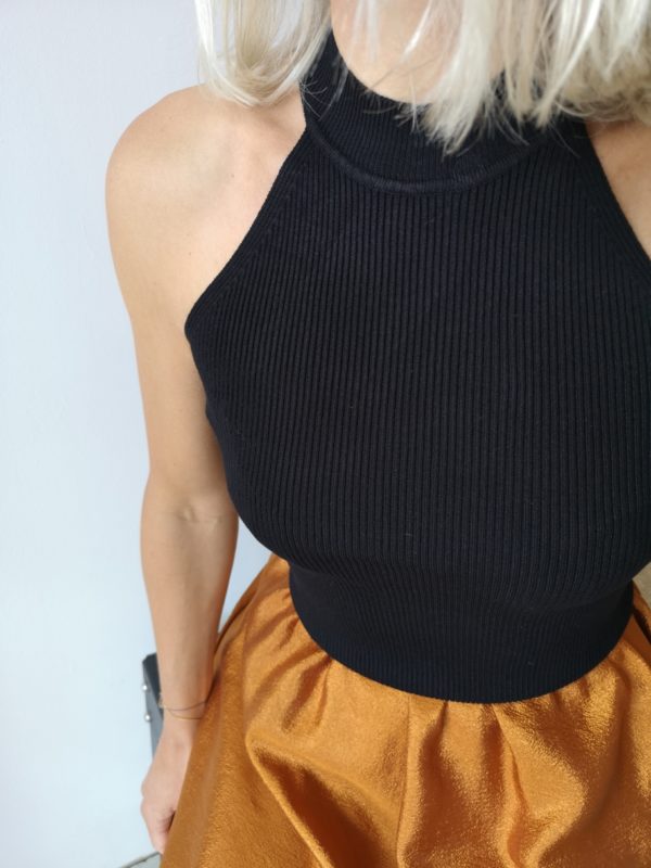 Selected Femme Solita knit top Black