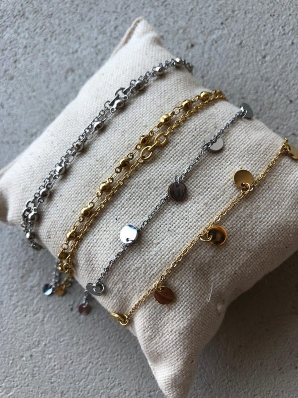 Madam the Label Coin anklet Steel