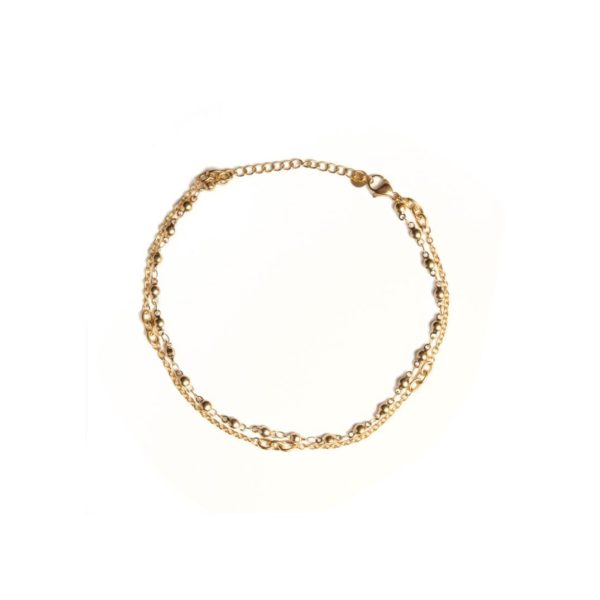 Madam the Label double dots anklet "Gold"