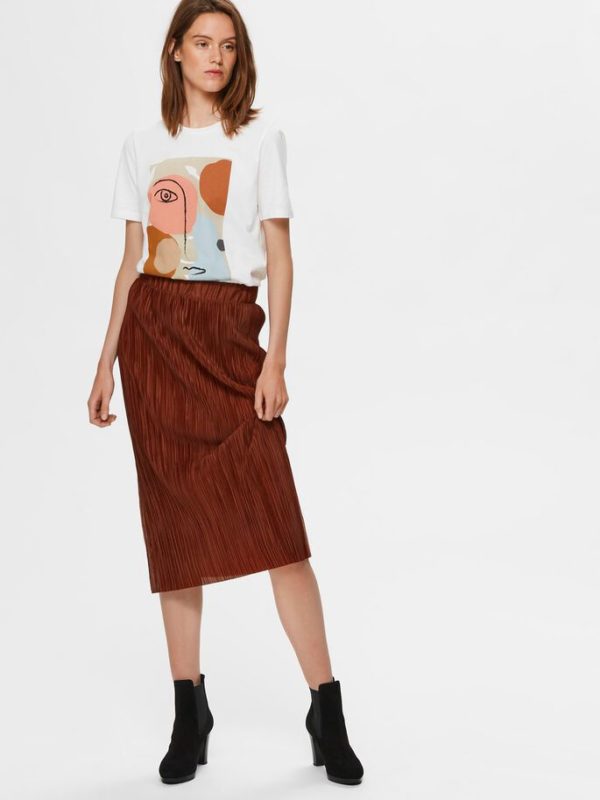 Selected Femme Kimi midi skirt Paprika