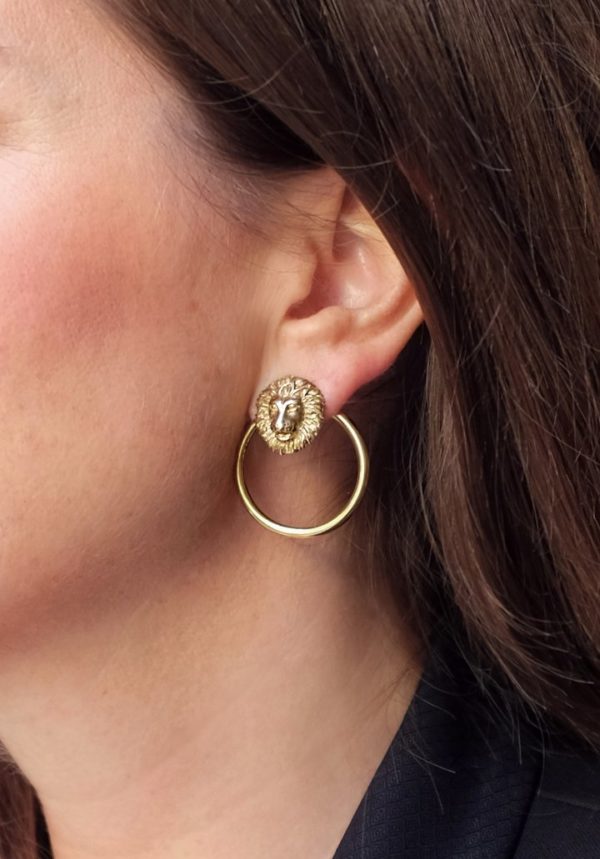 MvdT collection Lion earring Brass