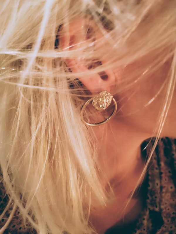MvdT collection Lion earring Brass