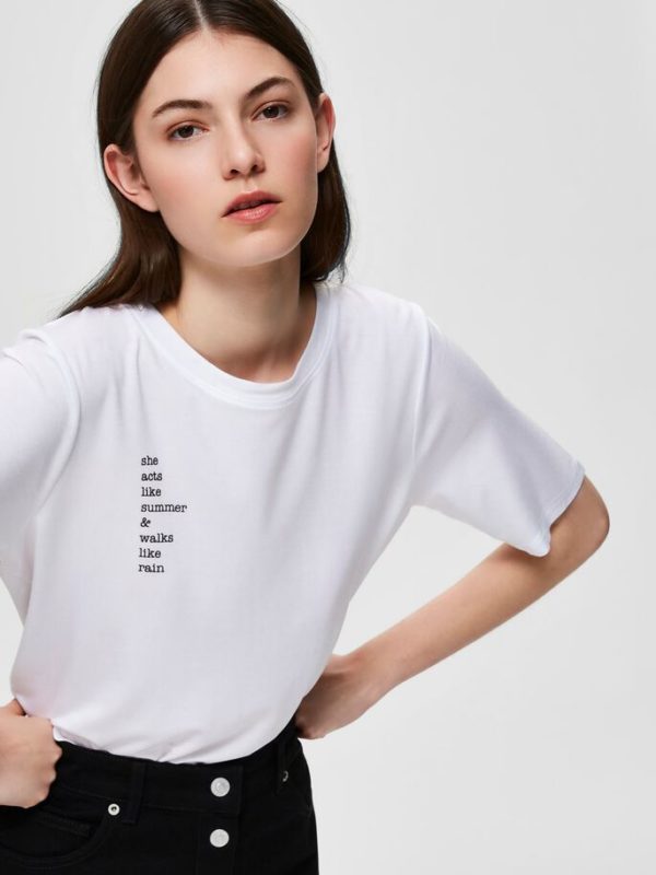 Selected Femme Summa tee White