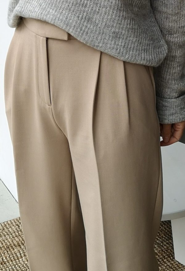 Another Label Moore pleated pants Beige