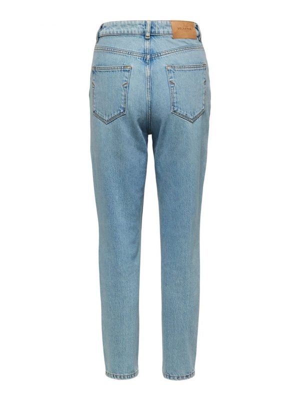 Selected Femme Frida mom jeans Light blue