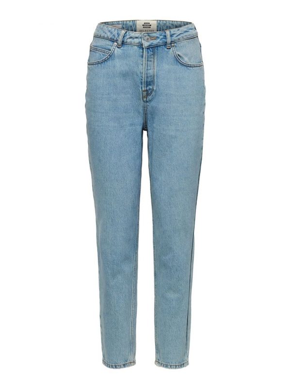 Selected Femme Frida mom jeans Light blue