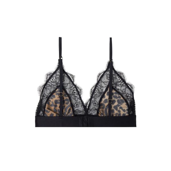 LOVE Stories Love lace bralette Leopard