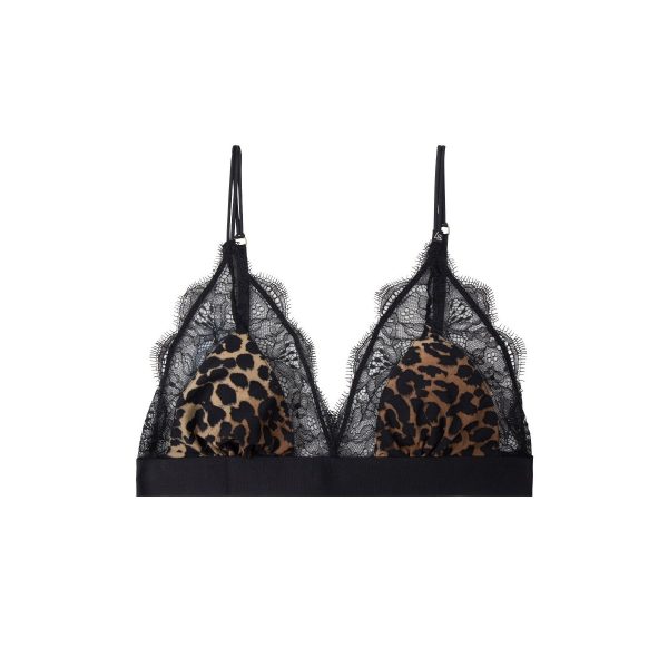 LOVE Stories Love lace bralette Leopard