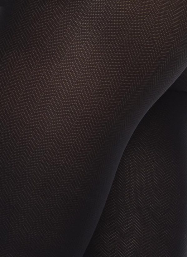 Swedish stockings Nina fishbone black