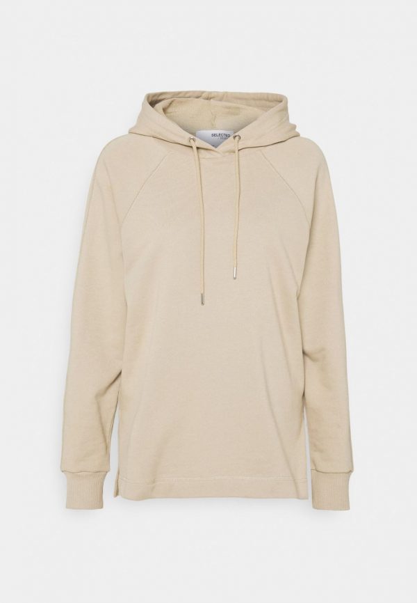 Selected Femme Jasie hoodie White pepper
