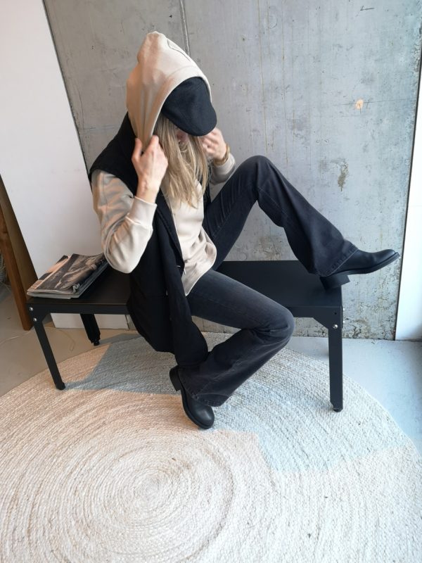 Selected Femme Jasie hoodie White pepper