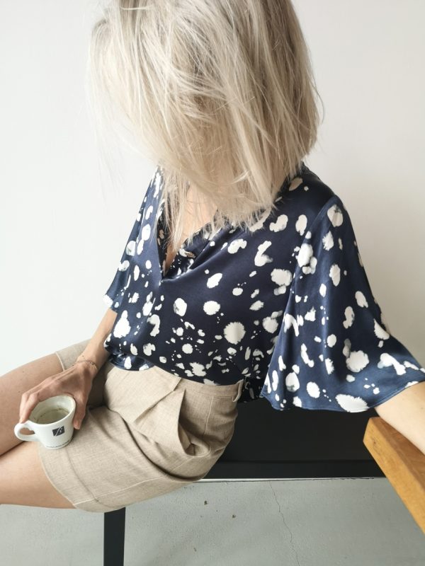 Selected Femme Minnie top Dark sapphire