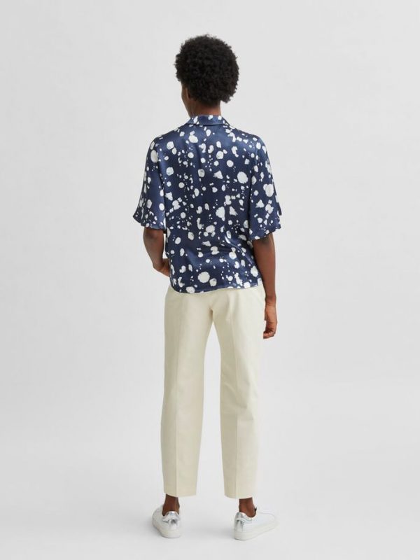 Selected Femme Minnie top Dark sapphire
