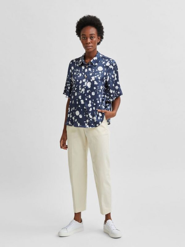 Selected Femme Minnie top Dark sapphire