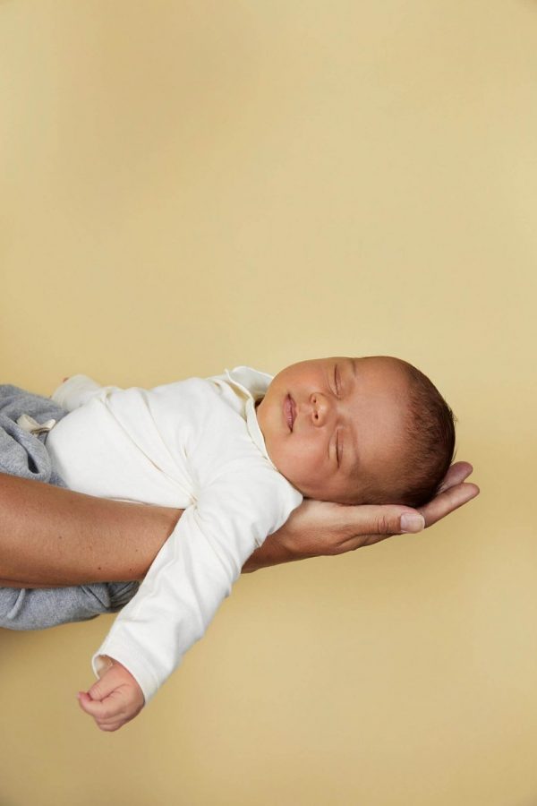 KIDS Gray Label baby collar onesie Cream