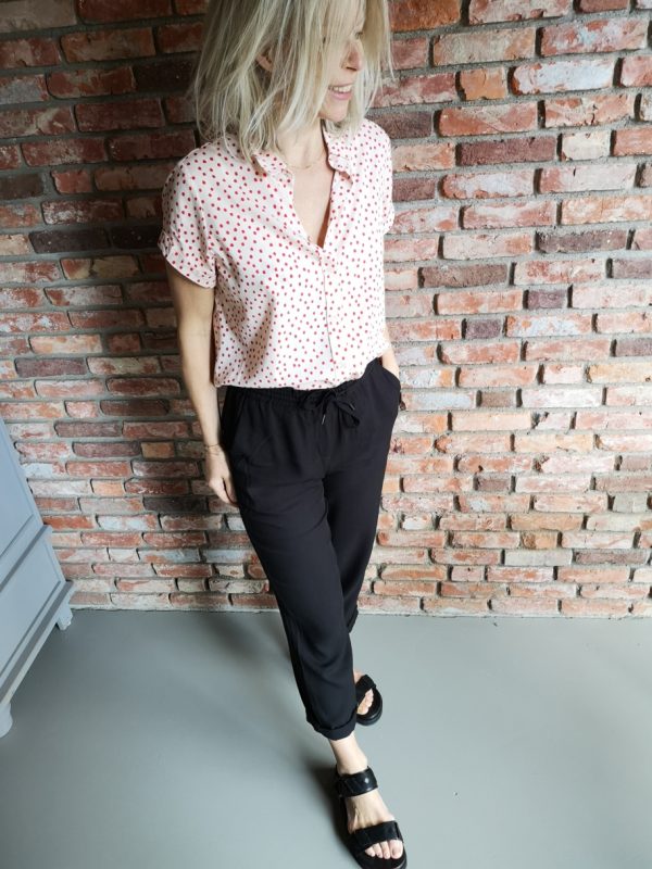 Another Label Seisen twill pants Black