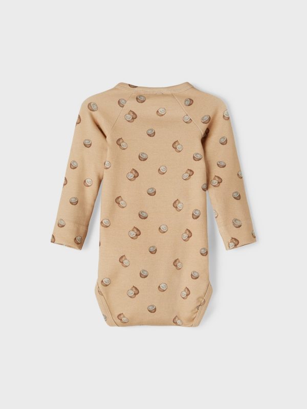 Lil' Atelier Geo LS bodysuit Coconut or Ocean