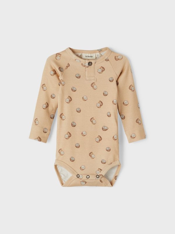 Lil' Atelier Geo LS bodysuit Coconut or Ocean