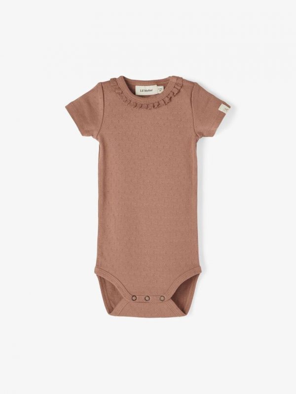 KIDS Lil Atelier Safran romper Brown or Cream