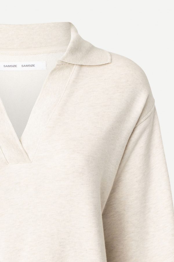 Samsøe & Samsøe Elli polo Whisper white melee