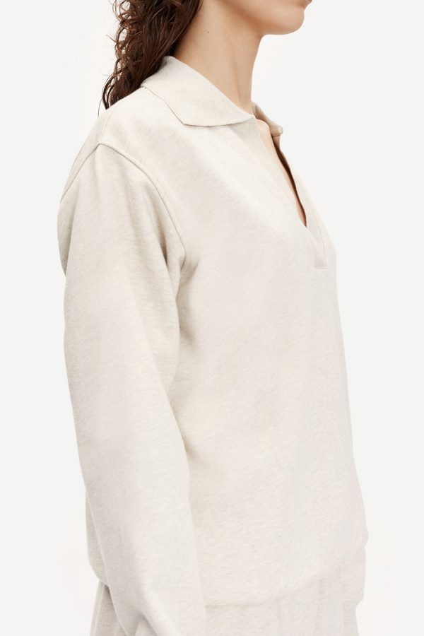 Samsøe & Samsøe Elli polo Whisper white melee