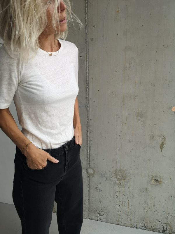 By Bar Maya linen top Off white