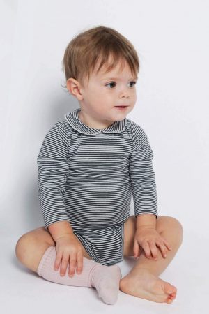 Gebreide legging baby jongen - Antracietgrijs