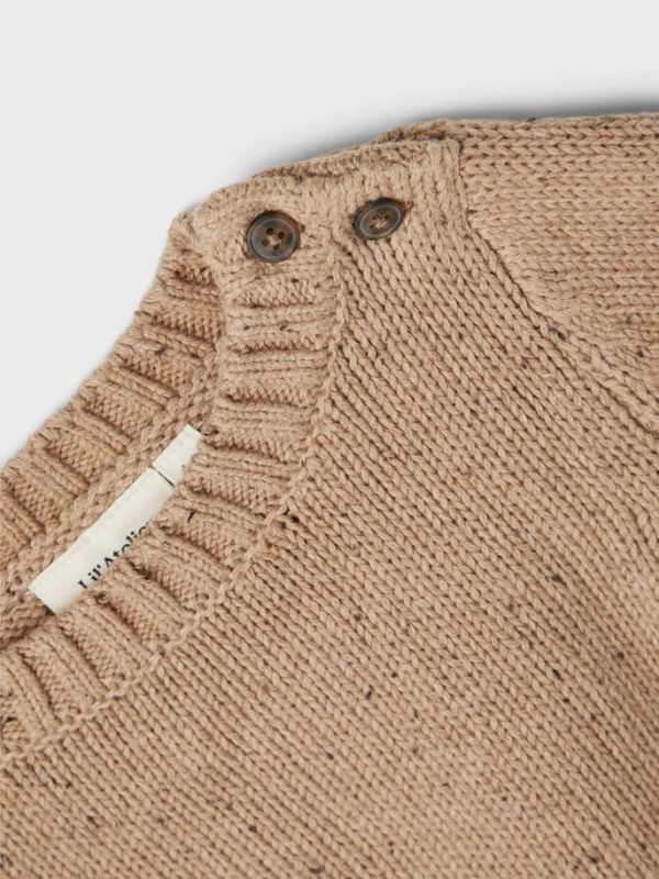 KIDS Lil' Atelier Egalto baby knit Brown