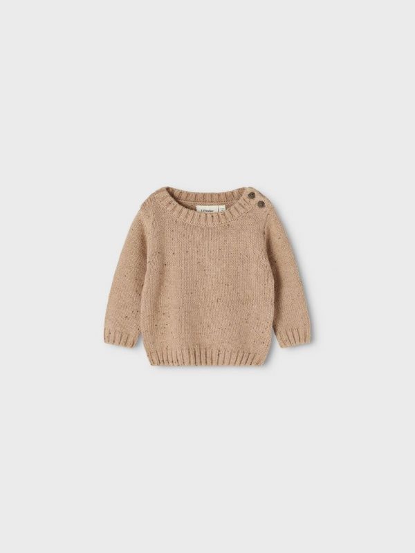 KIDS Lil' Atelier Egalto baby knit Brown