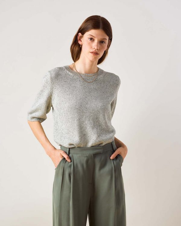 Another Label Moore pleated pants Green