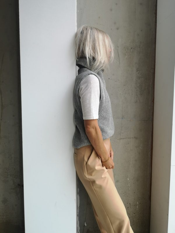 Selected Femme Kally knit vest Grey