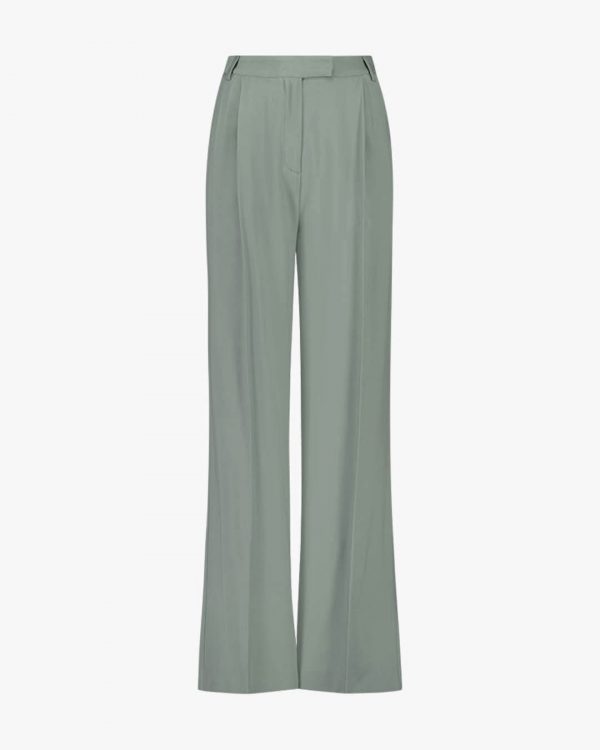 Another Label Moore pleated pants Green