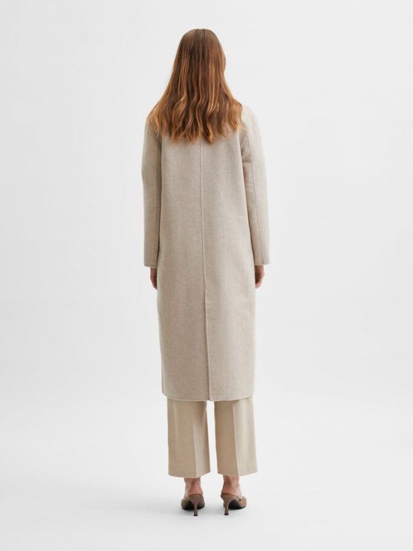 Selected Femme Tama handmade coat Sandshell