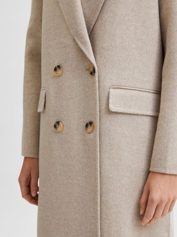Selected Femme Tama handmade coat Sandshell