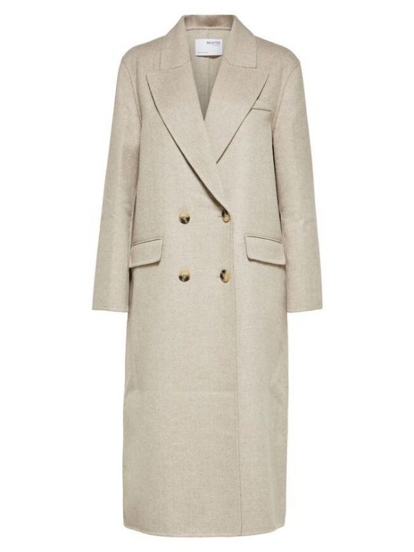 Selected Femme Tama handmade coat Sandshell