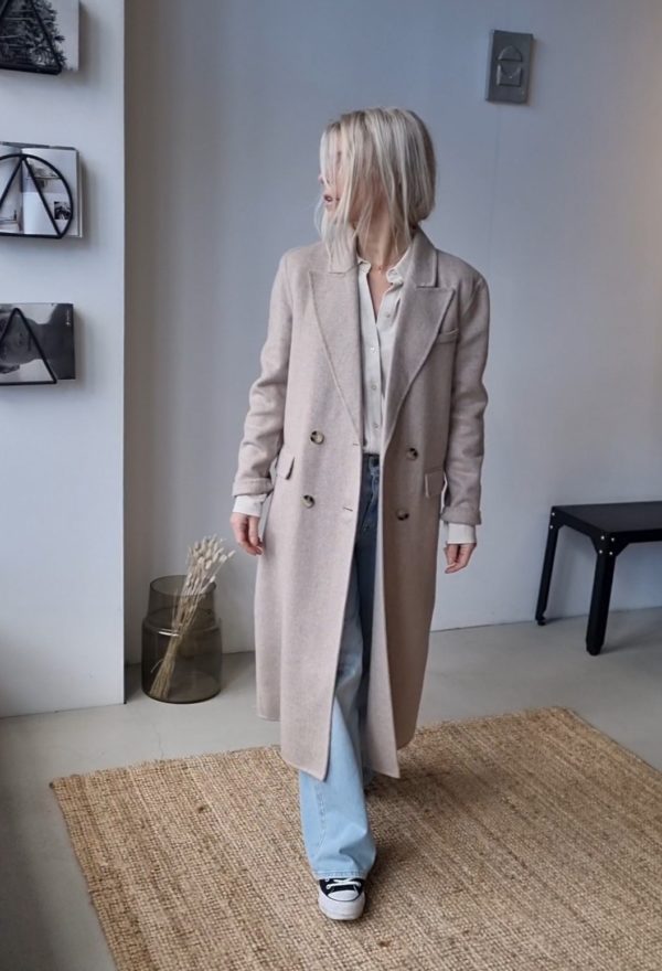 Selected Femme Tama handmade coat Sandshell