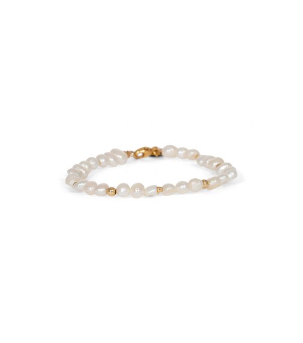 MIAB bracelet flat pearl Gold