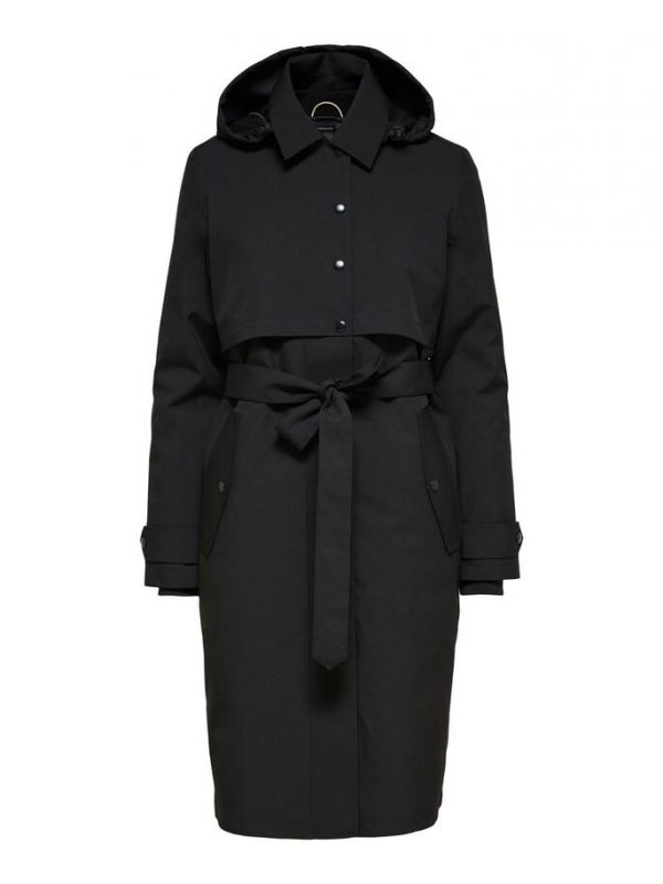 Selected Femme Helena tech coat black