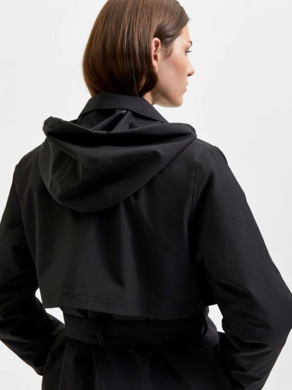 Selected Femme Helena tech coat black